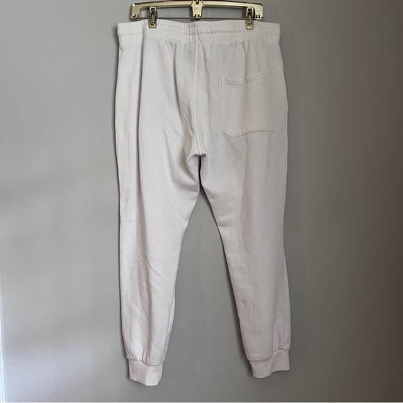 ProGo White Jogger-Style Pants with Tapered Legs and Elastic Cuffs Unisex - Picture 3 of 5